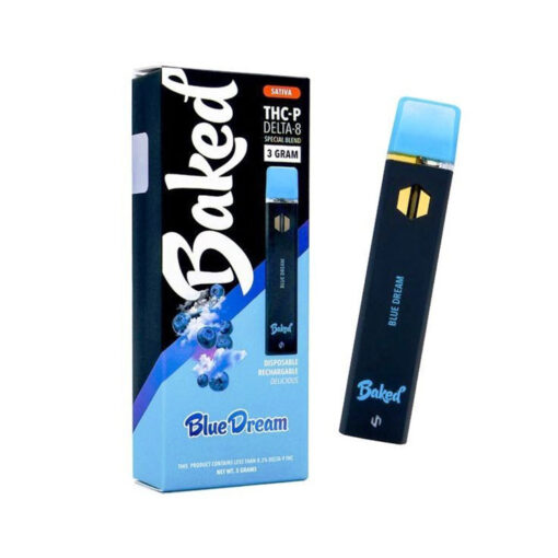 Baked 3 Gram Delta-8 & THCp Blue Dream - Sativa Disposable Vape